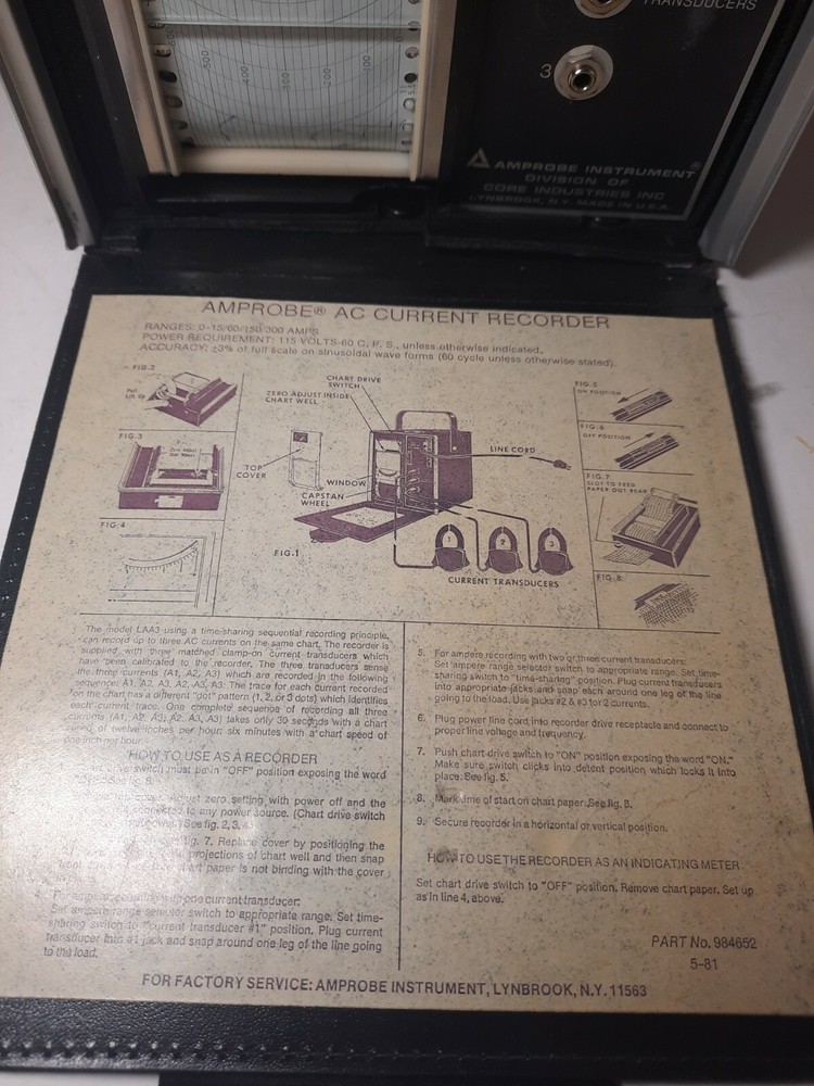 Amprobe A.C. Current Recorder UNTESTED.