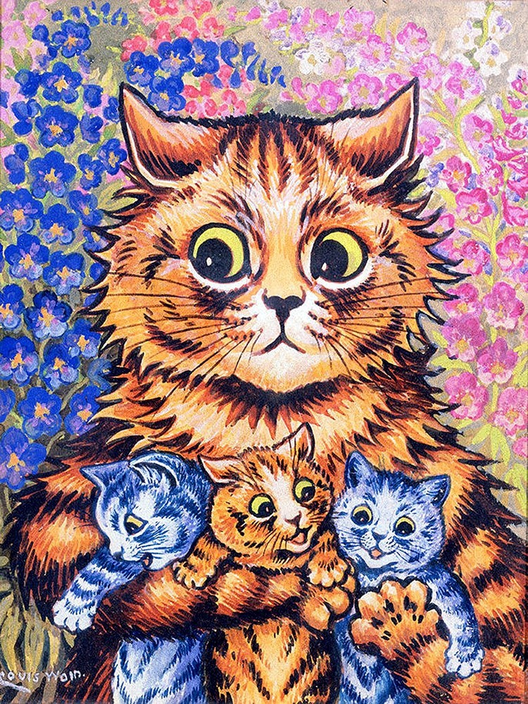 Cat mom Accent Tile Mural Kitchen Bathroom Wall Backsplash Ceramic 6x8