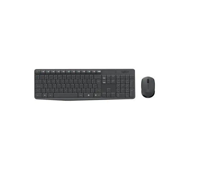 Teclado e Mouse sem fio Logitech MK235 com Conexão USB, Pilhas Inclusas e Layout