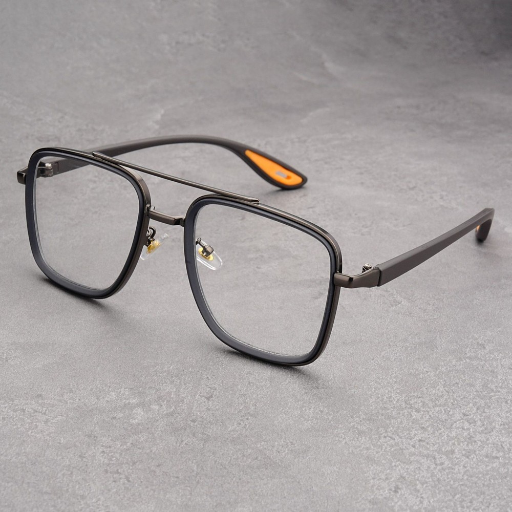 Unisex Square Blue Light Blocking Myopia Nearsighted Glasses Full Frame Glasses