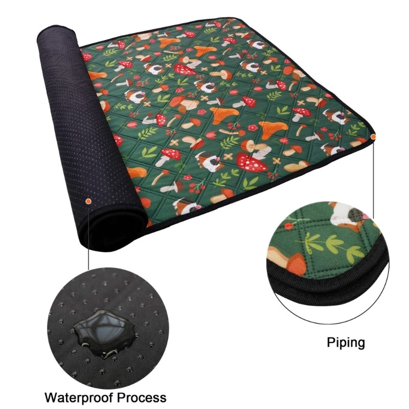 Soft Rabbit Hutches Pad Quick Drying Fabric Pet Bedding With Waterproof Backing