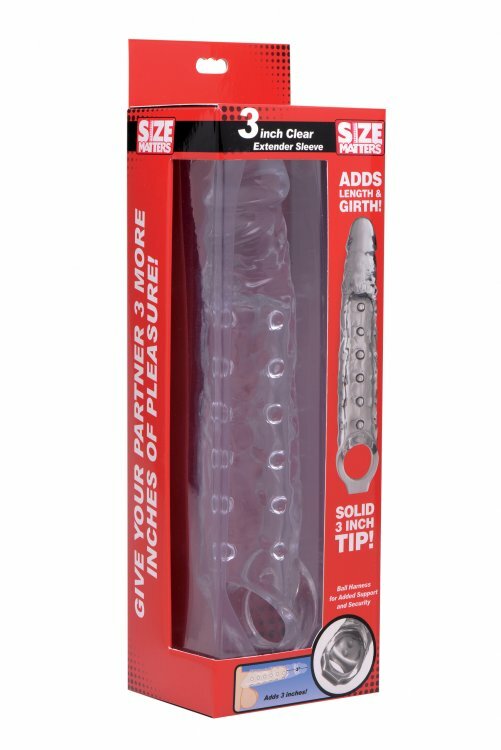 EXTREME AMPLE 11" Realistic Male Penis Extender Add 3" W/Solid Tip & Ball Strap