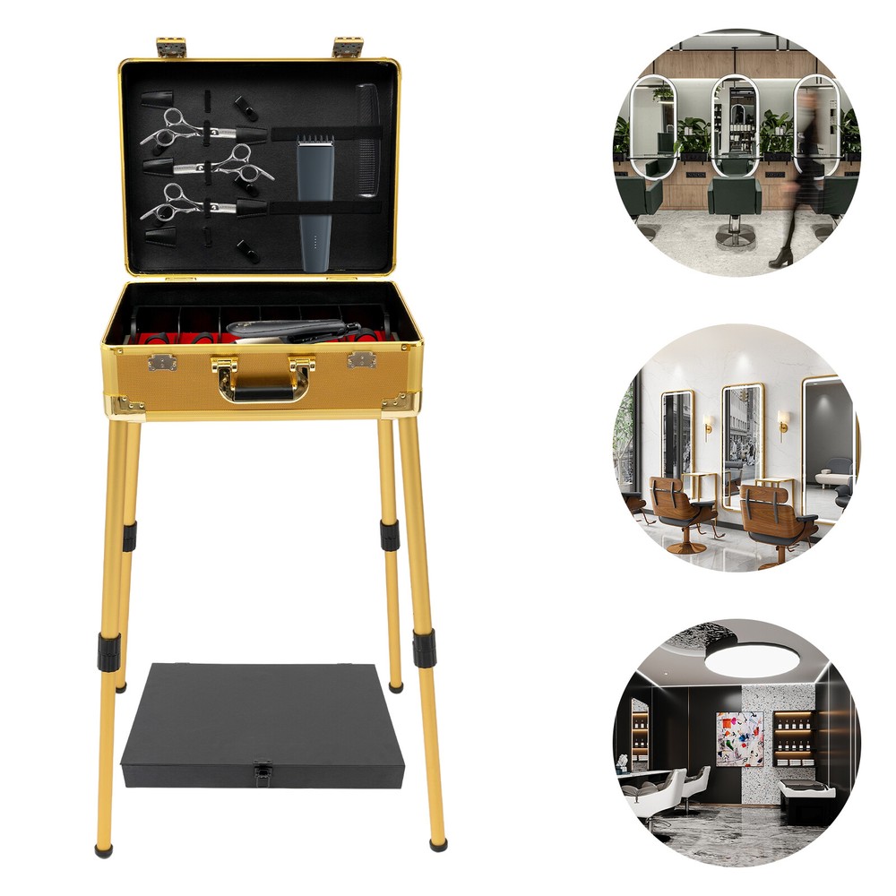 Barber Case Mobile Barber Station Professional Barber Toolbox Adjustable Height