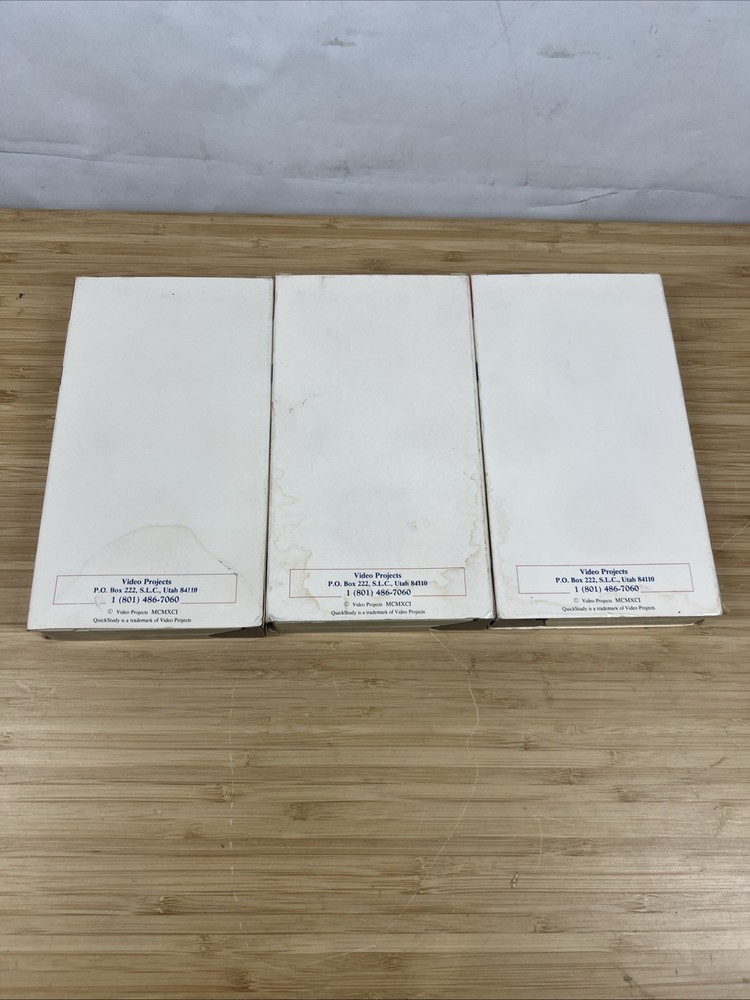 Vintage Microsoft Windows & Excel Training VHS Tapes QuickStudy Lot of 3