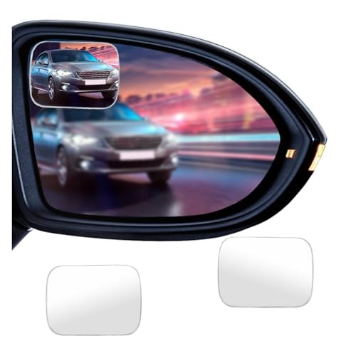 2PCS Blind Spot Car Mirror, HD Glass Rotate Adjustable Car Side Rectangular