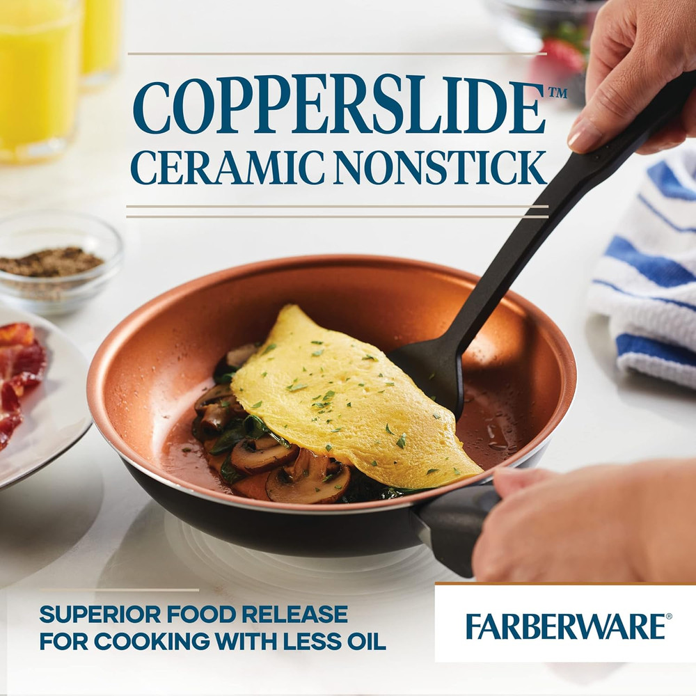 NONSTICK CERAMIC COOKWARE EGG POACHER Fast Even Heating Durable Aluminum Pan