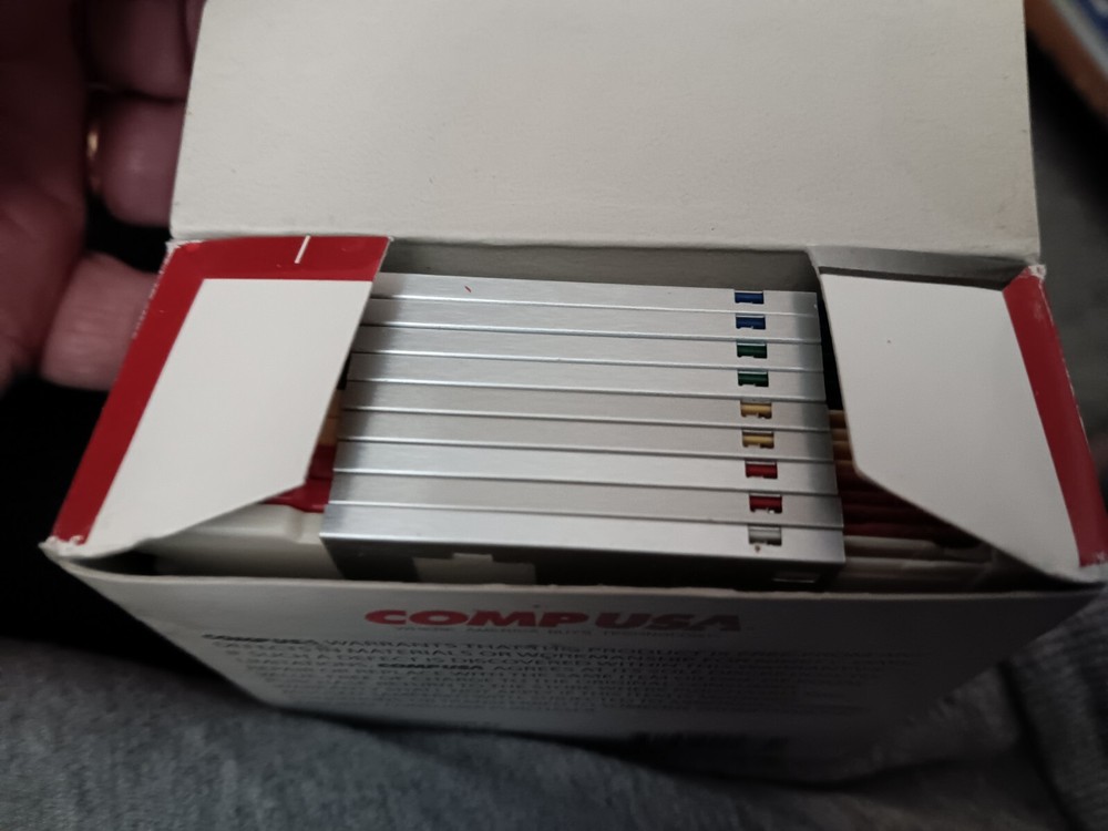 Nine floppy discs, in original box