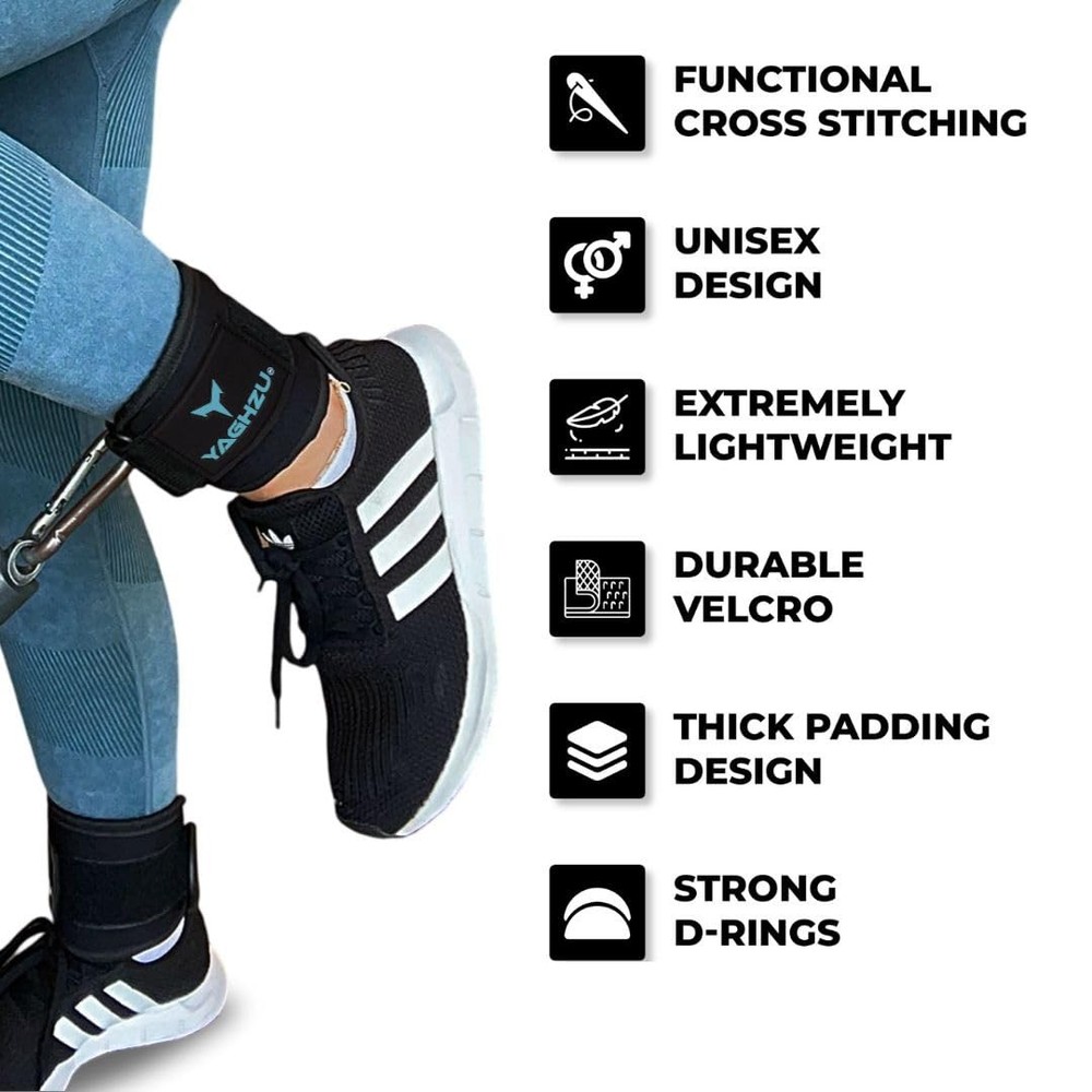 Ankle Straps for Cable Machines Glute Kickback Attachments for Workouts