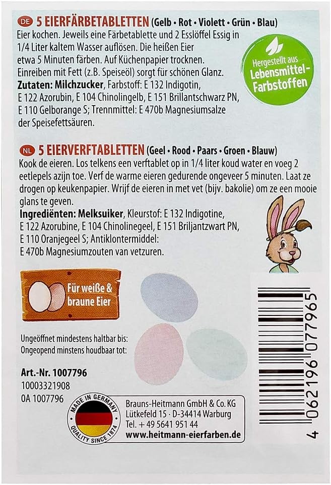 Heitmann Eierfarben Cold colours, 4.5 g