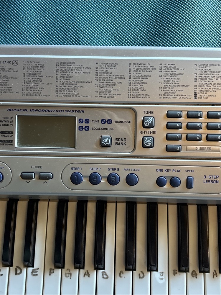 Casio LK-45 Electronic Keyboard Key Lighting System Tested And Works