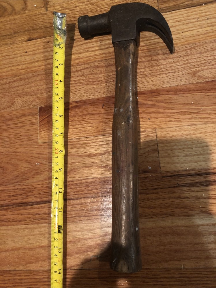 Vintage TRUE TEMPER Claw Original Wood Handled Hammer