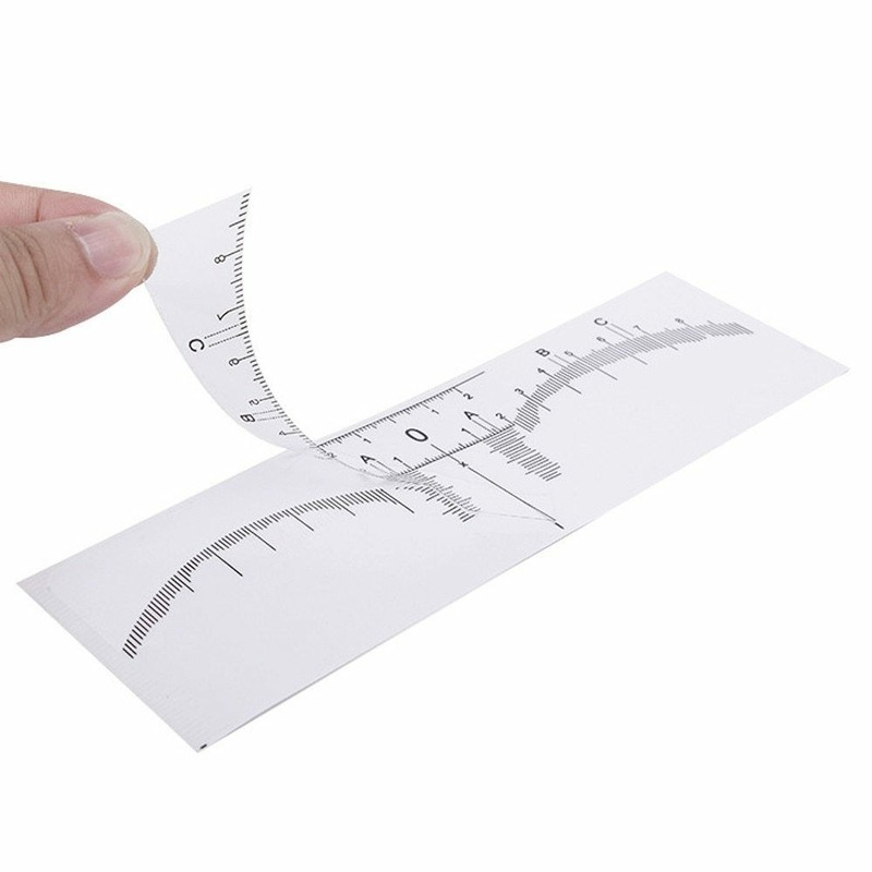 3D Microblading Permanent Makeup Eyebrow Ruler Disposable Sticker Tattoo Stencil