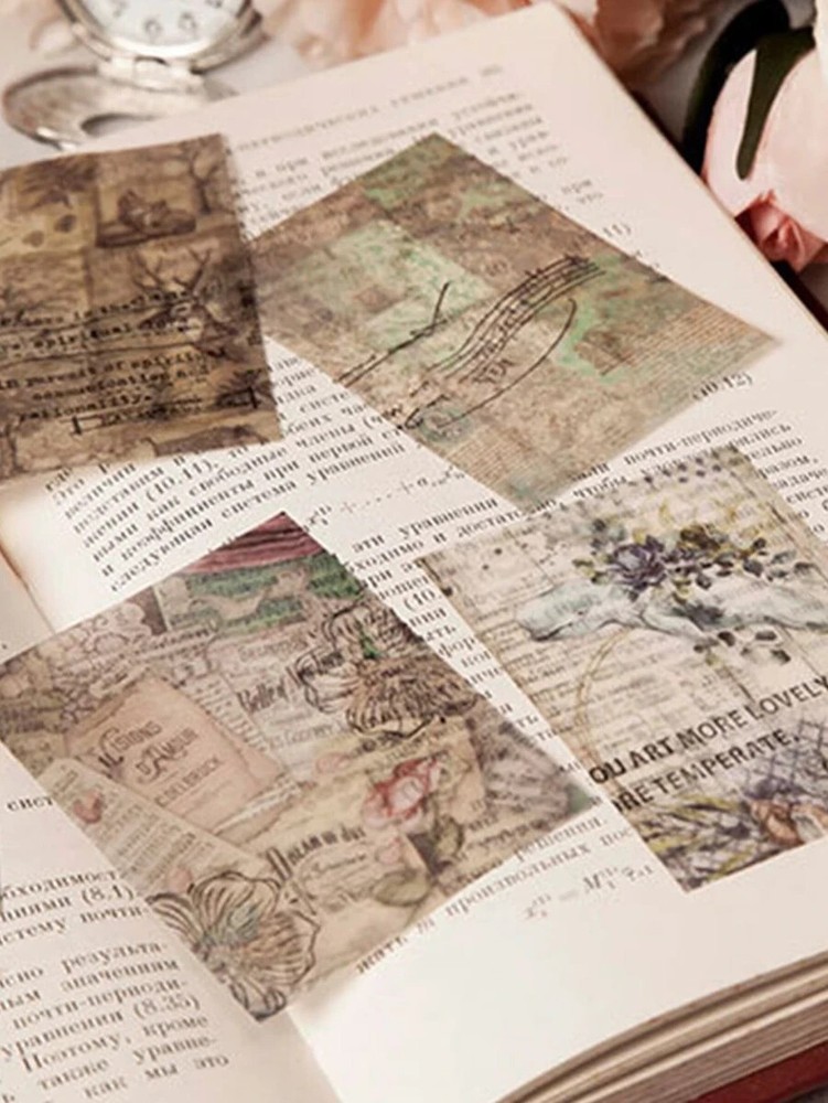 Spatiotemporal Letter 30pcs Vintage Pattern Random Material Paper