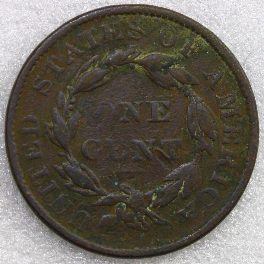1836 Coronet Head Large Cent 1c #A25