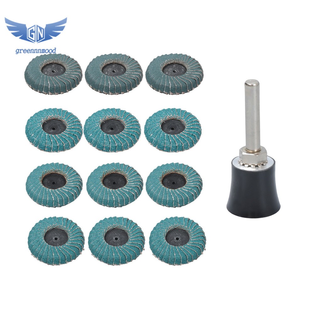12PCS Mixed Curved Flap Disc 2" Roll Lock Quick Change Sanding Discs 40-120 Grit