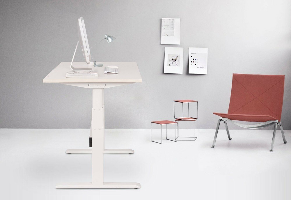 Mount-It! Electric Standing Desk Frame | LED Touch Control | White