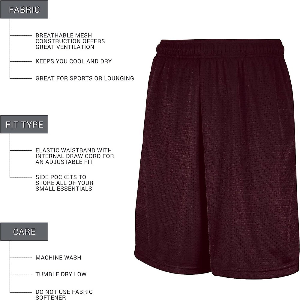 Russell Athletic Men's Dri-Power Mesh Shorts with Pockets