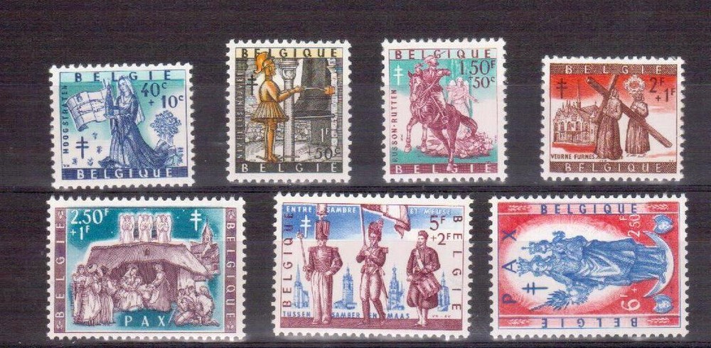 BELGIUM 1958 Ant-TB set MUH