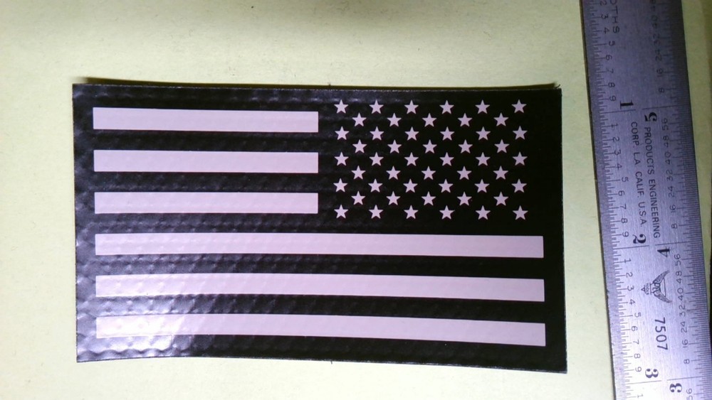 MILITARY PATCH HOOK AND LOOP IR INFRARED REFLECTIVE SHOULDER FLAG REVERSE FACING