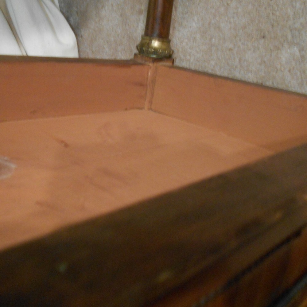 ANTIQUE LOUIS XVI INLAID TWO TIER SIDEBOARD SERVING TABLE