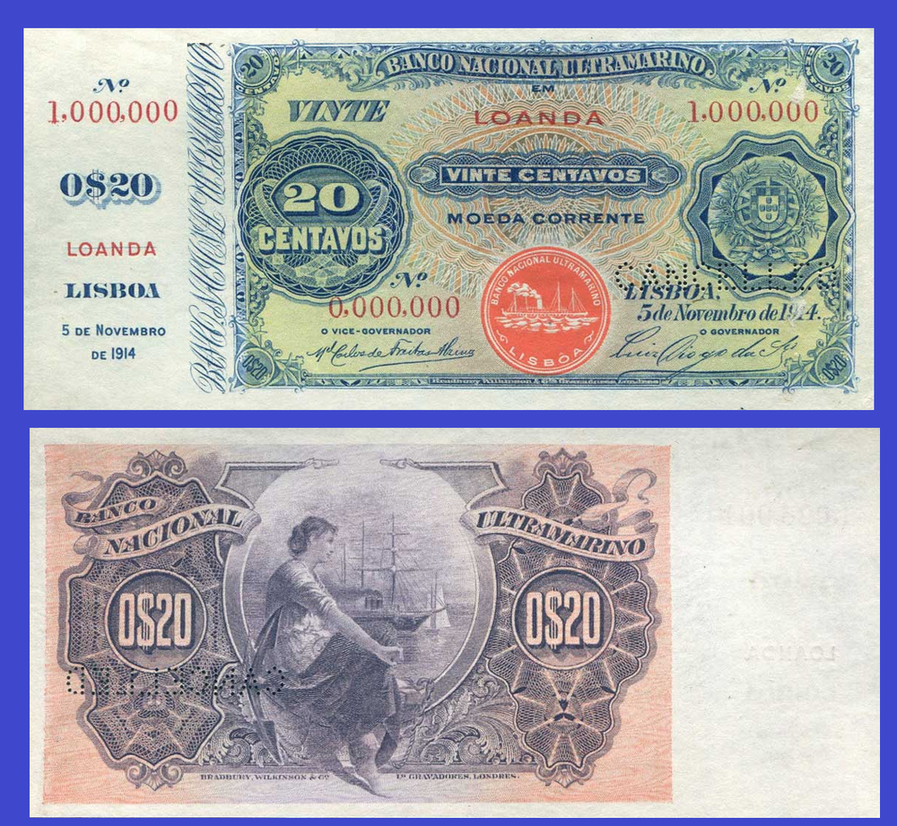 ANGOLA 20 REIS 1914 LISABOA - Copy