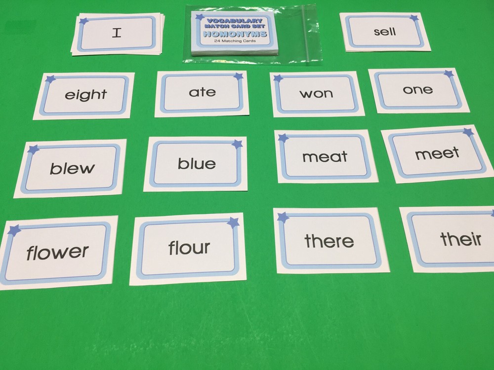 Homonyms - Learning Flash Cards For Kids - Educational