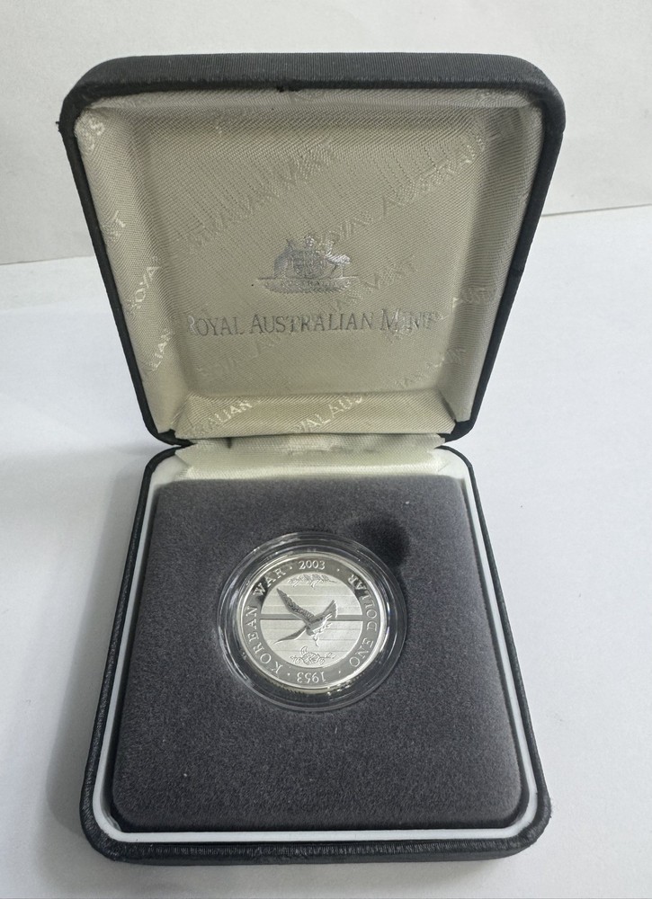 2003 Australia $1 Korean War Commemorative Silver Dollar