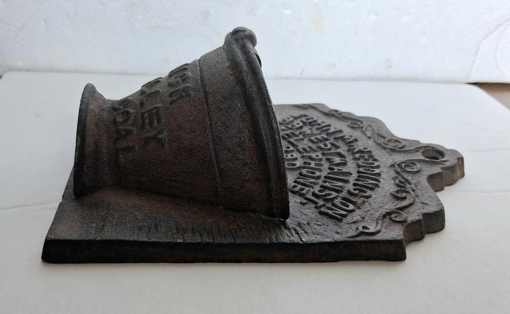 Match Holder Lehigh Valley Cast Iron Wall Mount Home Office