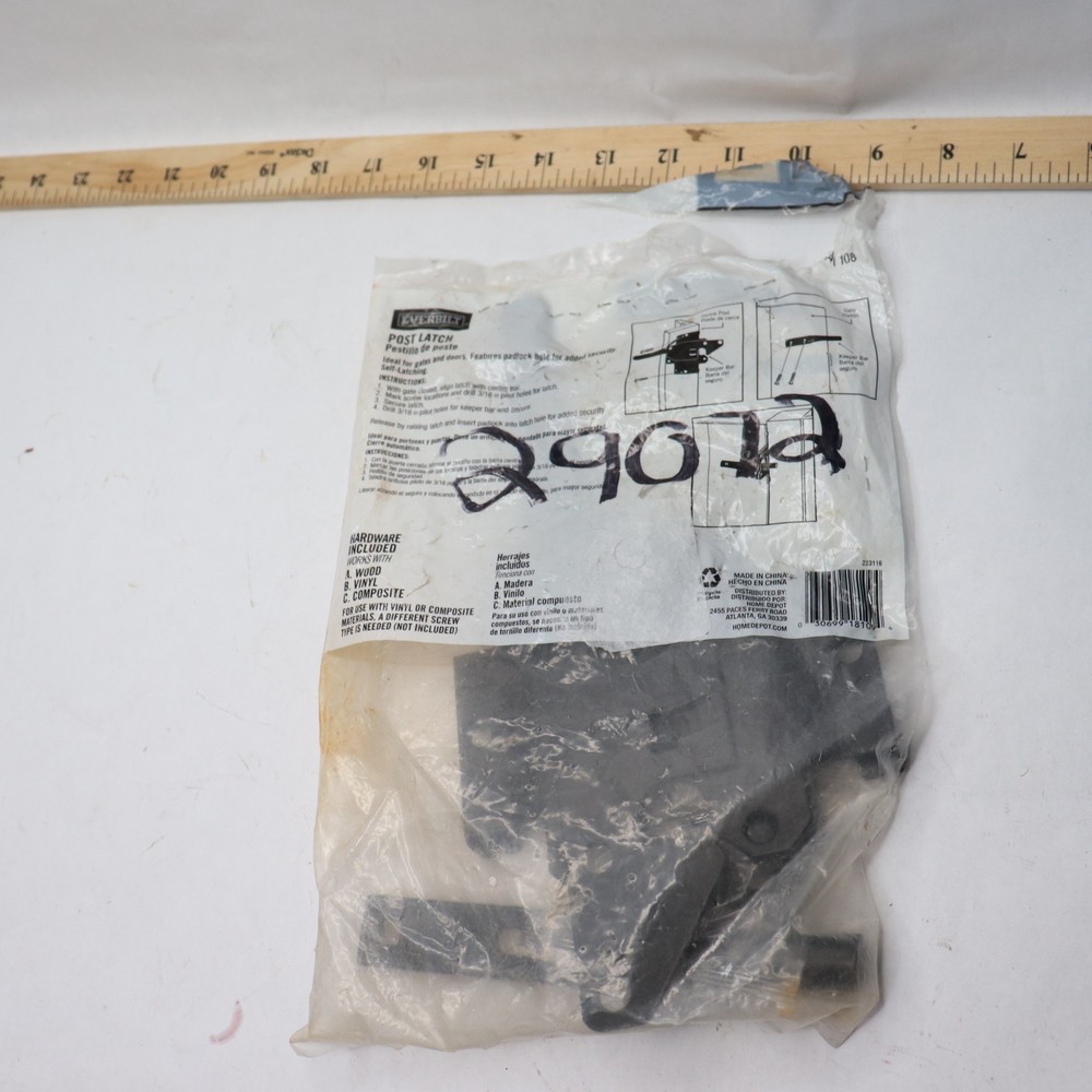 Everbilt Black Post Latch