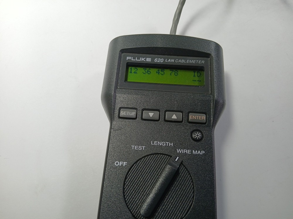 Fluke 620 LAN Cable Meter Cat5 Ethernet Coaxial Tester box cable Tested