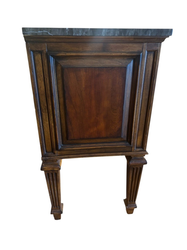 Ethan Allen Tuscany Marble Top Console Table Server Nightstand End Table