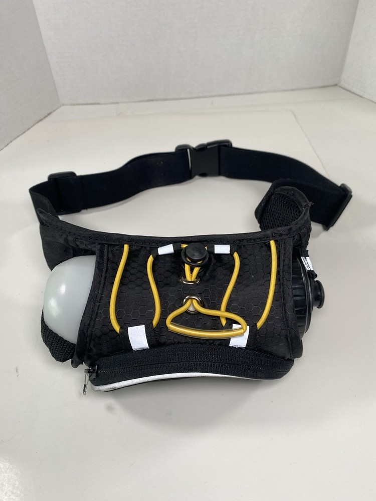 Runners World Hydration Belt Adjustable Single Bottle Zip Pouch
