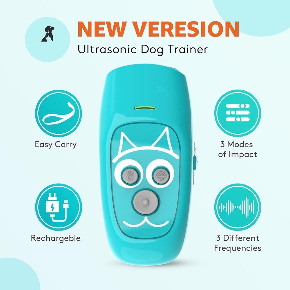 Dog Bark Control Device - Black Anti-Barking Tool for Pets