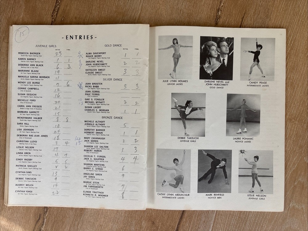 1967 SOUTHWEST PACIFIC CHAMPIONSHIPS Figure Skating Program Paramount CA Vintage