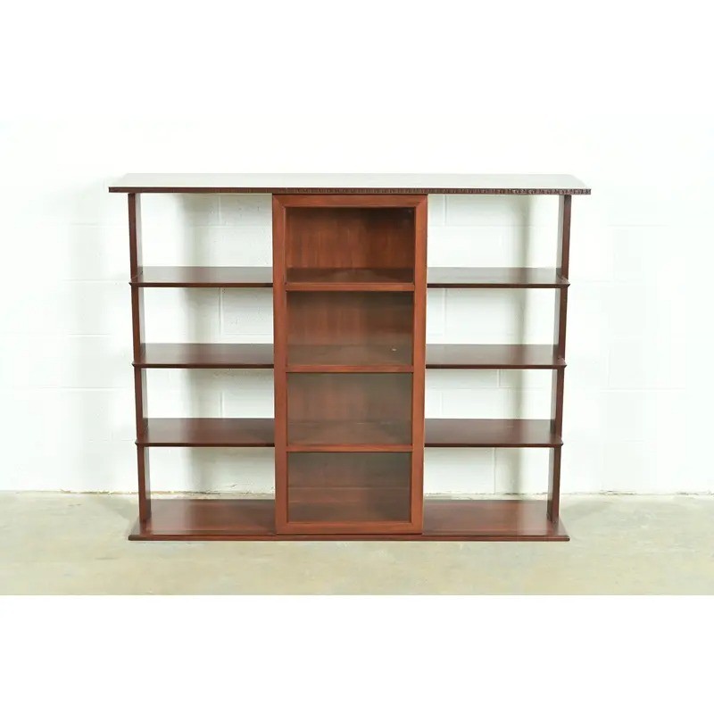 Frank Lloyd Wright Taliesin Mahogany Bookcase or Room Divider, Newly Refinished