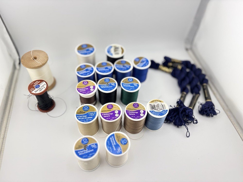 15 Coats & Clark All Purpose Thread~135 Yd ea~Polyester~Various Colors~