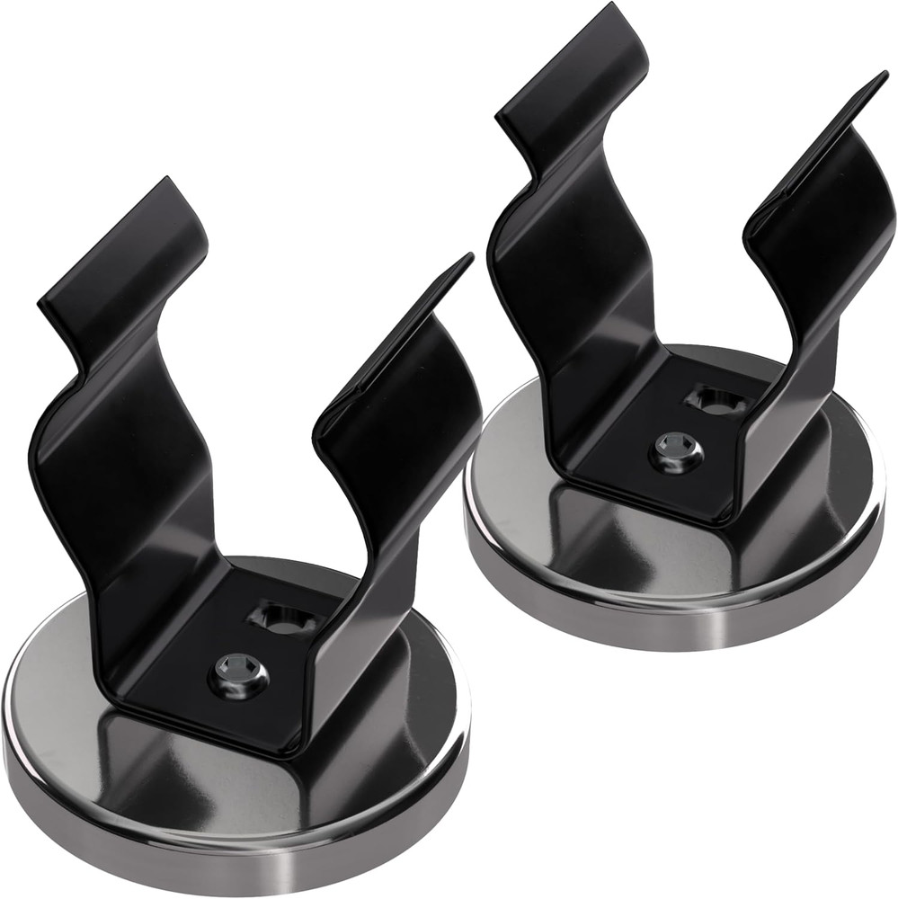 Master Magnetics Ceramic round Base Magnet with Black Spring Clamp Pack - Heavy-