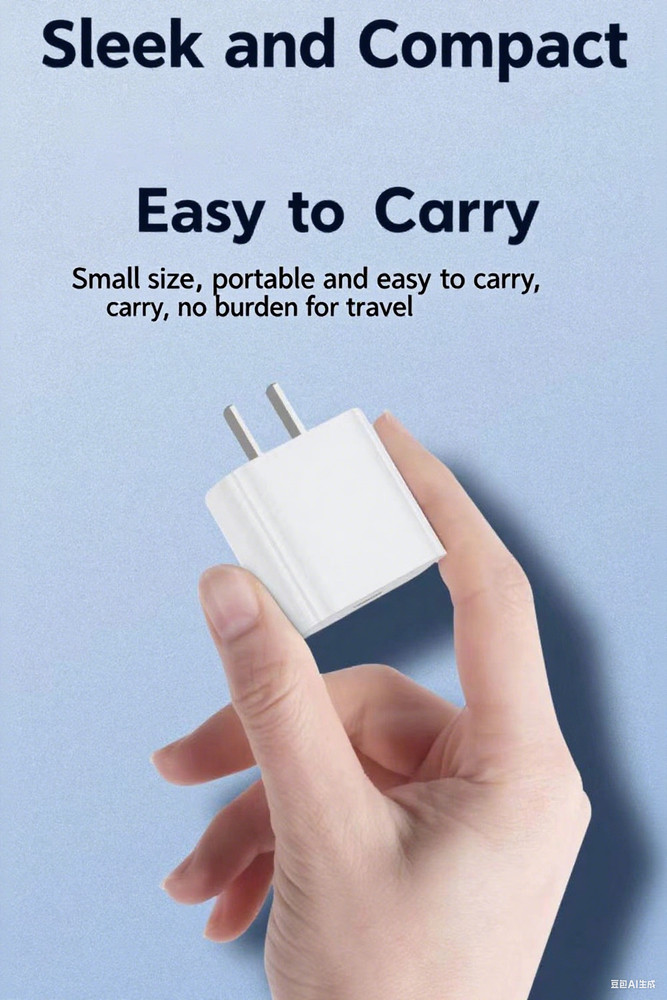 20W USB-C Power Adapter + Free Cable PD Fast Charging iPhone Android Lightweight