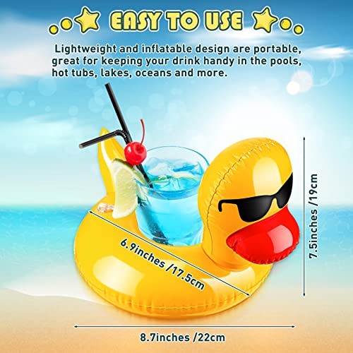 Inflatable Drink Floats Reusable Cute Drink Holder Inflatable Float Cup 12