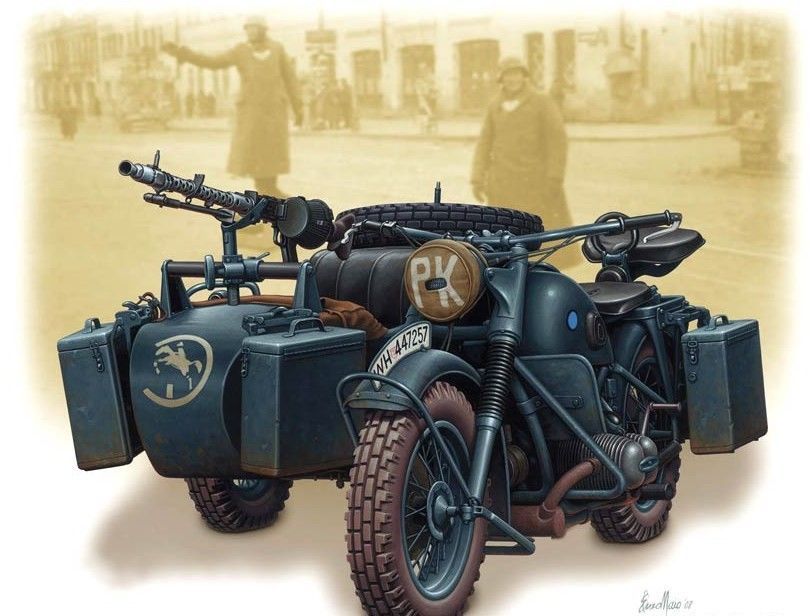 Master Box 3528 - 1/35 - WWII German motorcycle
