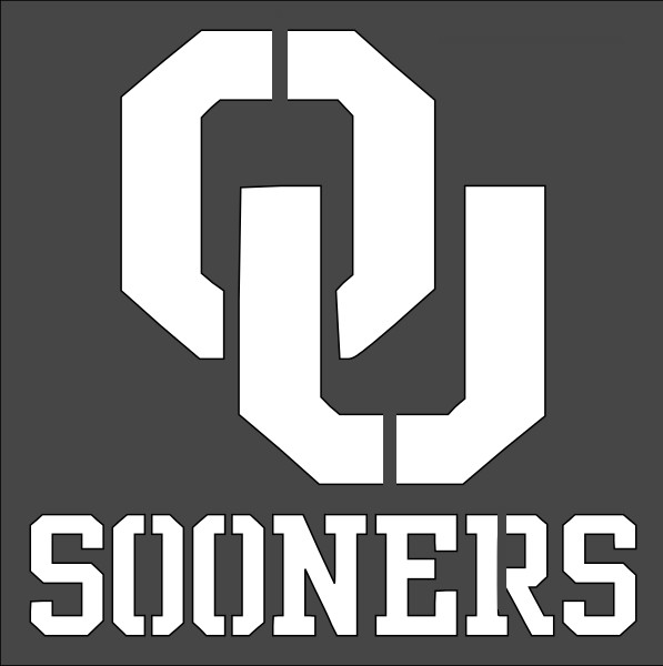 4"x4" Clear Plastic Stencil - Sooners (SC676)*****