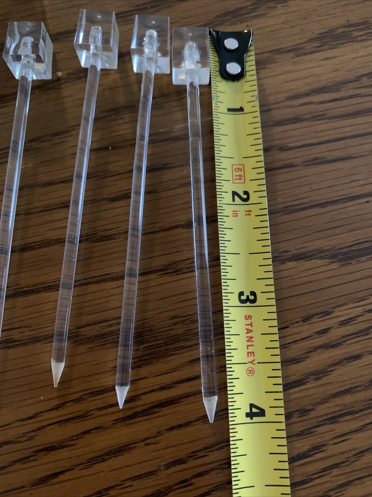 12 acrylic Appetizer Hors D’oeuvre Sticks With Acrylic Base