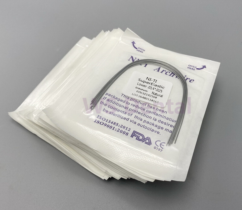 10 pcs Dental Ortho Arch Wire Super Elastic Ni-ti Ovoid Form Round Rectangular
