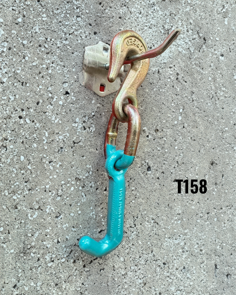 NEW 6pc Auto Body Frame Machine Pulling Puller Chain & Clamps Set w/ Hooks