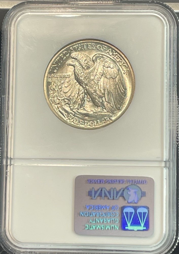 1945-D Walking Liberty Half Dollar NGC MS-65 (Old Holder) – Bright White Luster