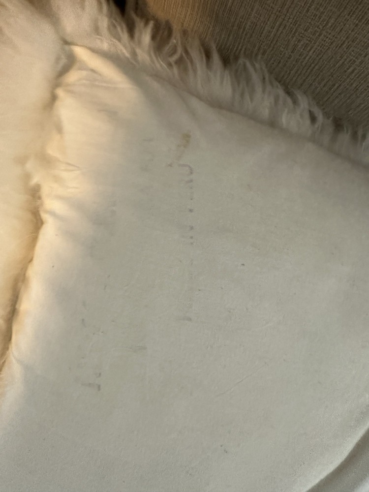 100% ALPACA Fur pillowcase with polar bear design