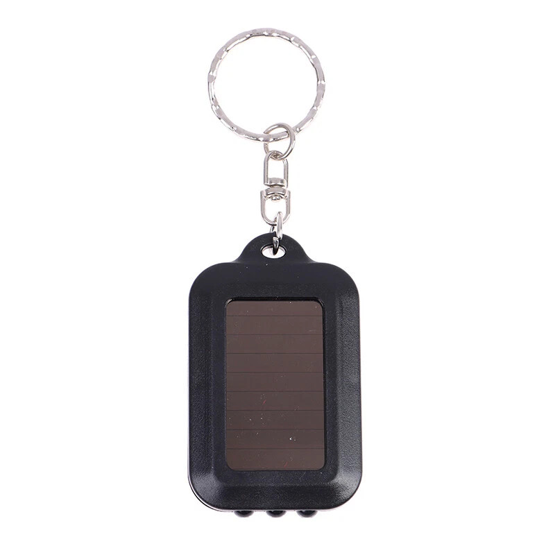Mini LED Keychain Flashlight Torch Solar Power with Hook Flashlight Outdoor
