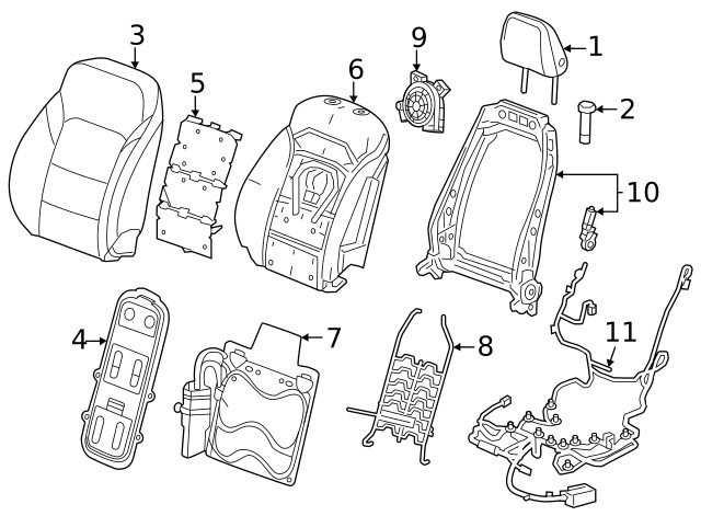 Genuine GM Headrest Outer 85735315