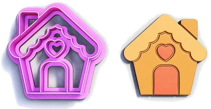 Christmas House Polymer Clay Cutters