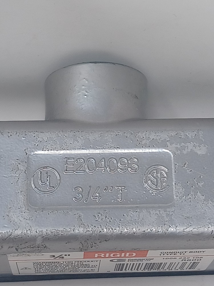 3/4'' E204093 T Conduit Body